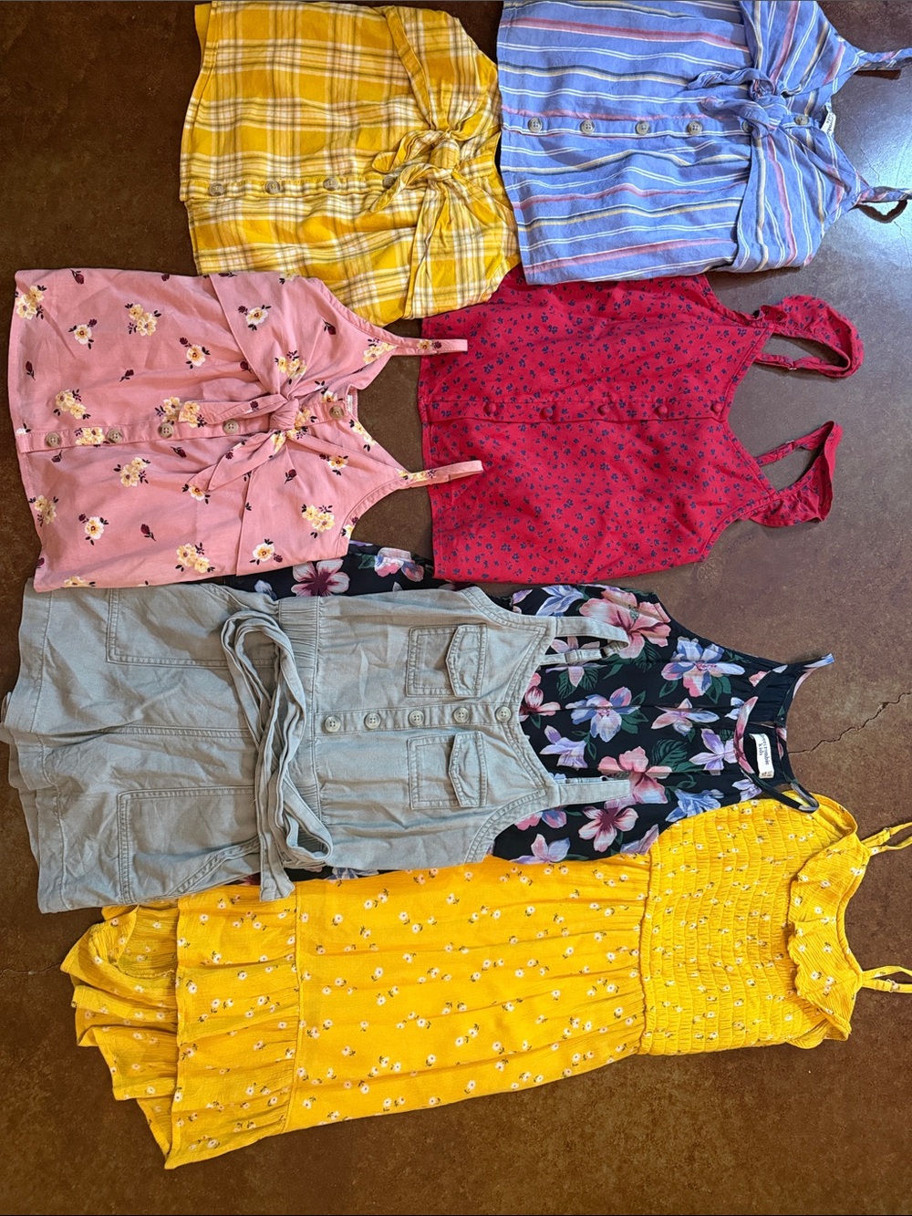 Abercrombie Kids 7/8 Back to School Bundle🩵Tops,rompers,dress like new